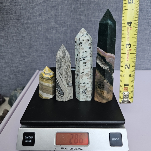 Crystal Points bundle Bumblebee/picture/kiwi and ocean jasper - Picture 3 of 3